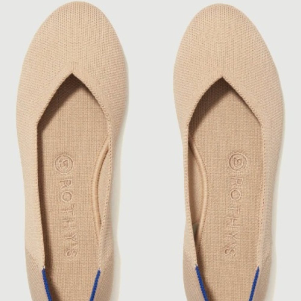 Rothy's "The Flat" Ecru Size 7.5 - Never been worn